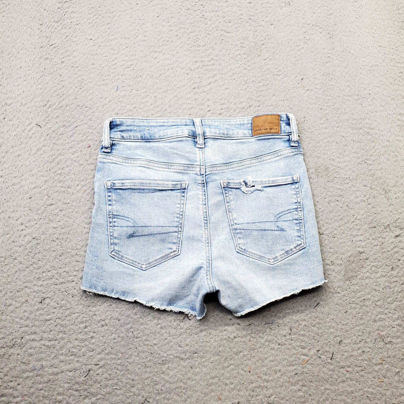 American Eagle Outfitters American Eagle Outfitters Cut-Off Shorts Women's 4 Blue Denim Distressed Button-Fly, 5-Pocket, Cotton Size 27" / US 4 / IT 40 - 2 Thumbnail
