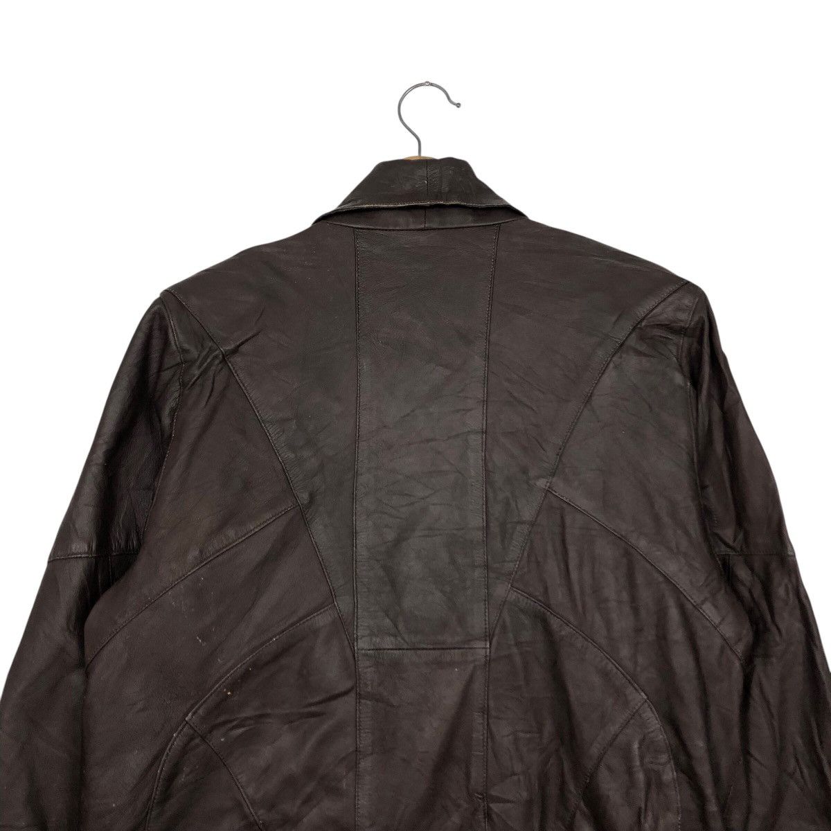 Japanese Brand 📌Vintage Leather Jacket Delta Double Breast Size US M / EU 48-50 / 2 - 10 Thumbnail