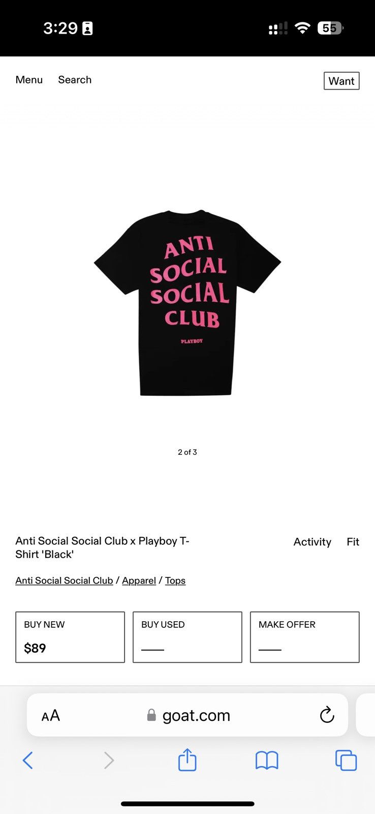 Anti Social Social Club × Playboy ANTI SOCIAL SOCIAL CLUB X PLAYBOY Size US XL / EU 56 / 4 - 7 Thumbnail