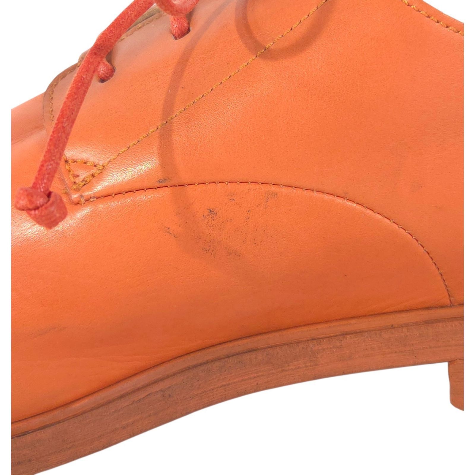Marsell Marsell Grained Leather Derby Shoes US 11 EU 44 Mens Orange Size US 11 / EU 44 - 7 Thumbnail