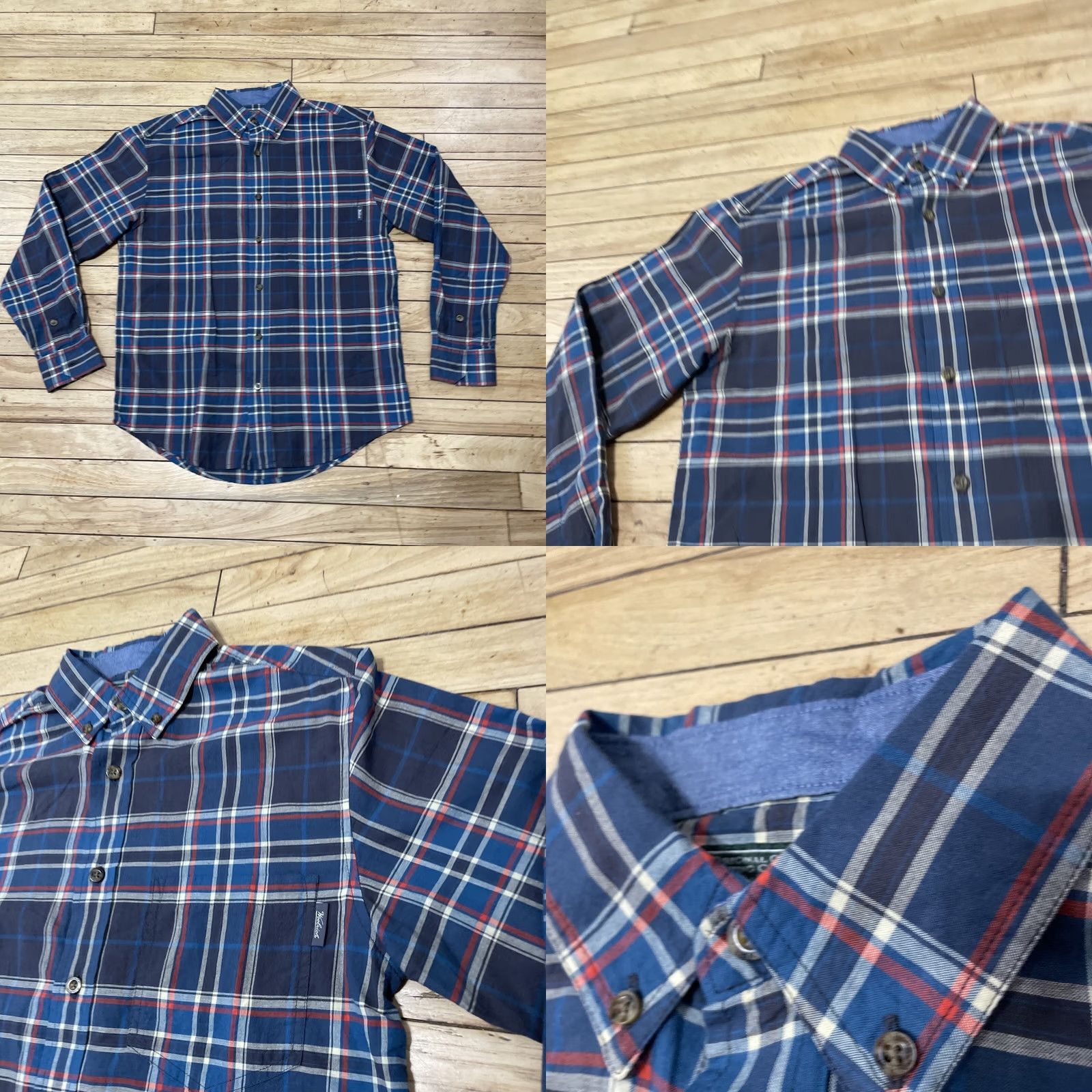 Vintage WOOLRICH Shirt Men S Blue Gray Plaid Red Western Lightweight Oxford S Size US S / EU 44-46 / 1 - 9 Thumbnail