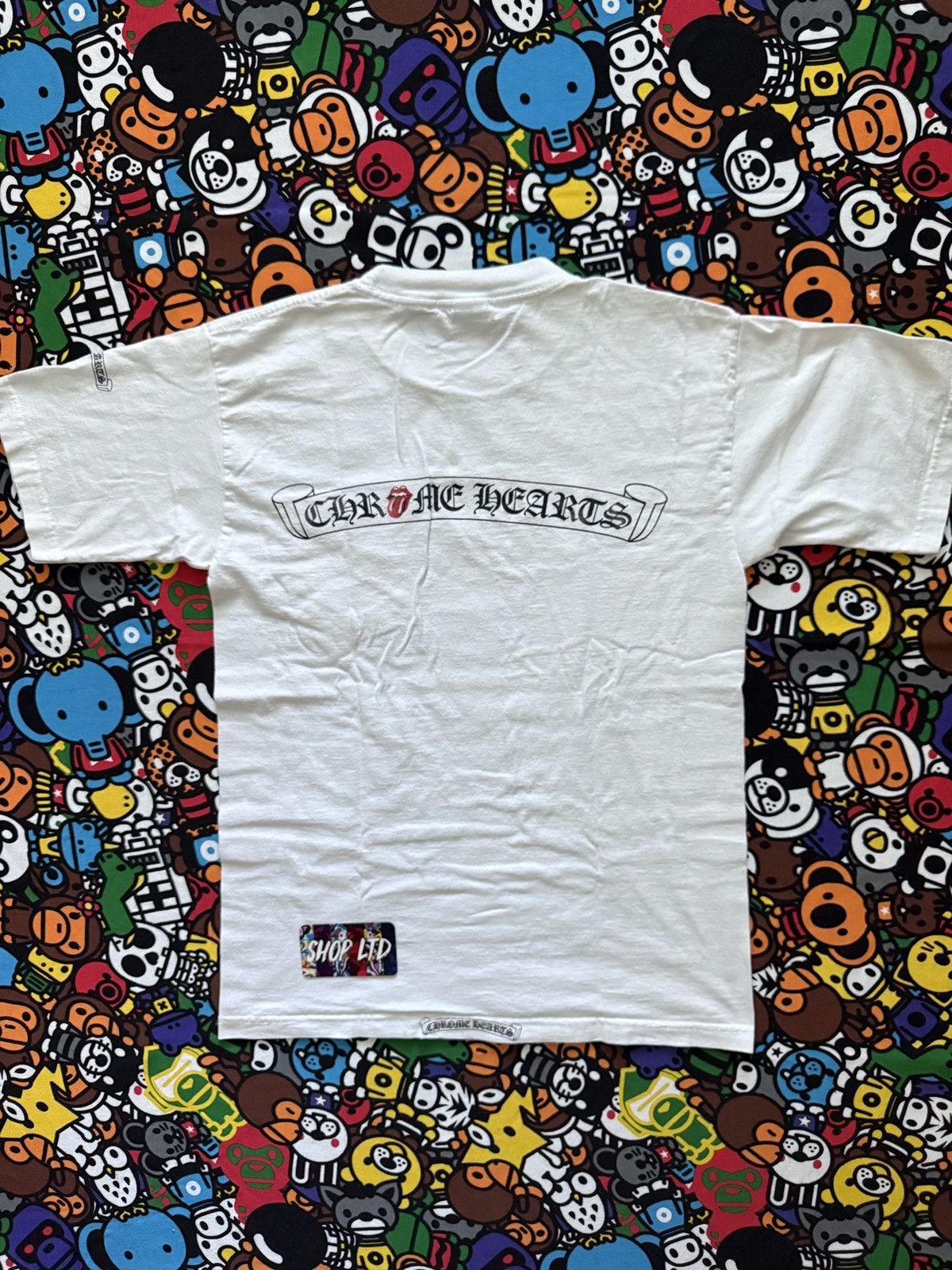 Tシャツ・カットソー Chrome Hearts Rolling Stones scroll Logo Tee Chrome Hearts Chrome Hearts x Rolling Stones scroll Logo Tee