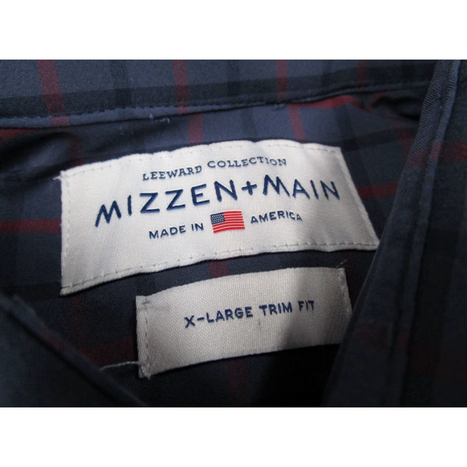 Mizzen+Main Mizzen+Main Shirt Men XL Trim Blue Leeward Check Long Sleeve Button-Up City Classic Preppy Size US XL / EU 56 / 4 - 3 Thumbnail
