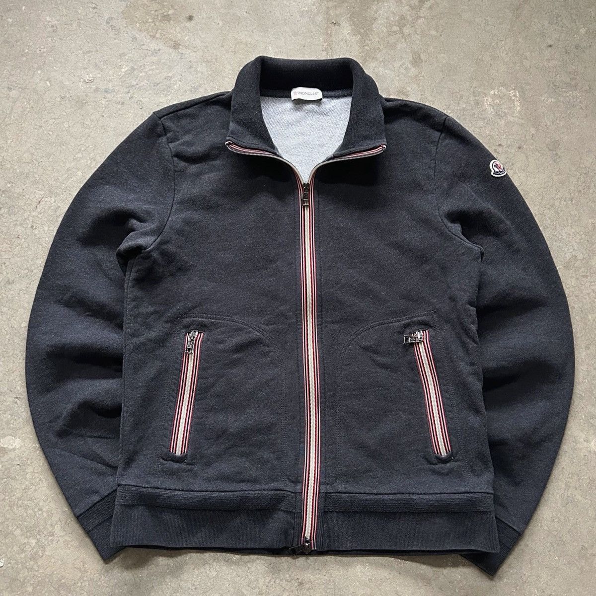 ジャケット・アウター MONCLER GAMME BLEU MAGLIA CARDIGAN Moncler Gamme Bleu Maglia Cardigan Full Zip Red Blue Size XL | eBay