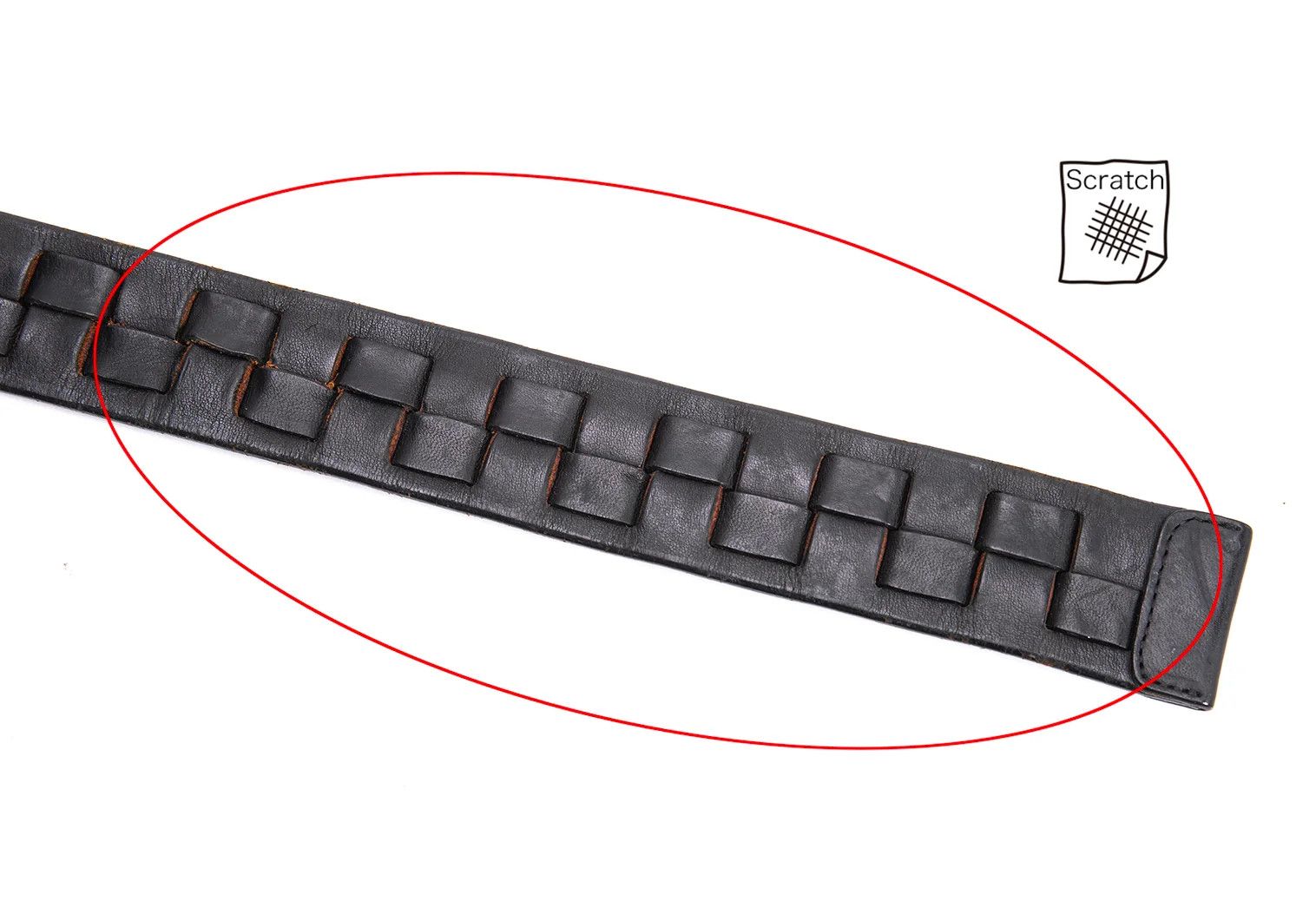 Issey Miyake Leather Woven Square Design Belt in Black and Brown Size ONE SIZE - 5 Thumbnail