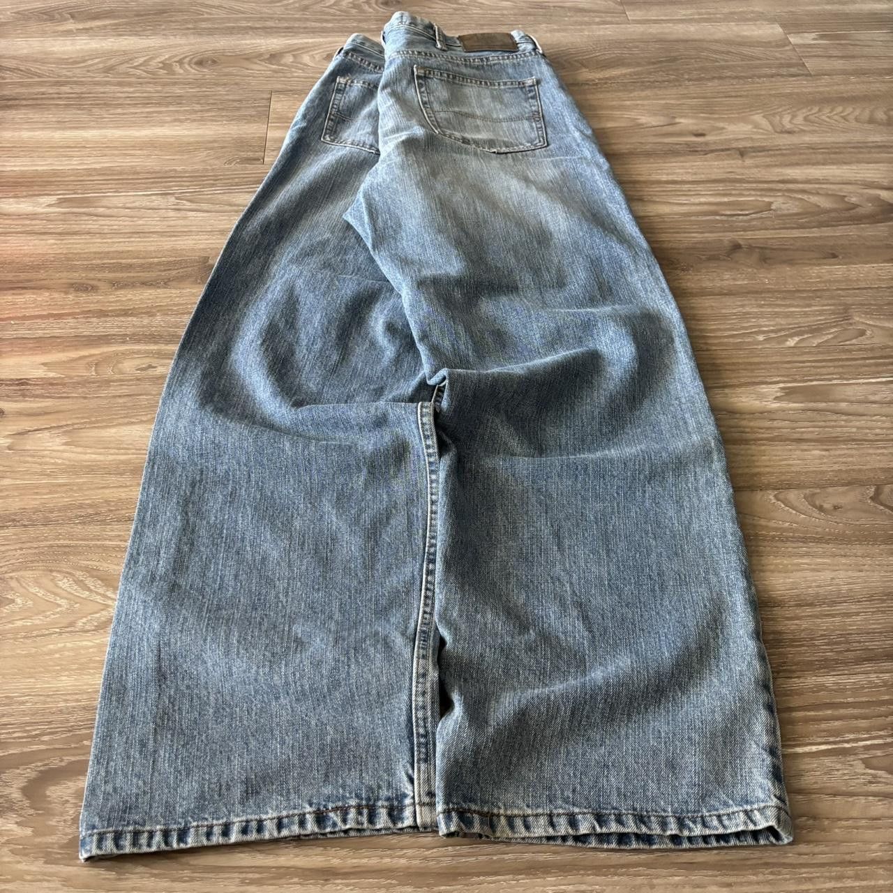 Japanese Brand Crazy Vintage Y2K/2000s Baggy Faded Light Wash Skater Denim Jeans! 38x34 Size US 38 / EU 54 - 4 Thumbnail