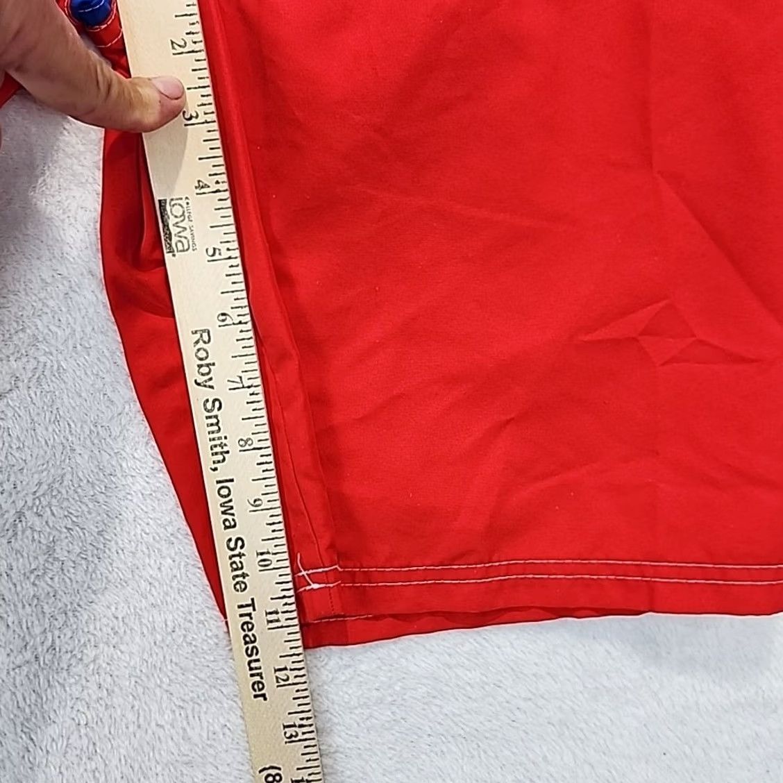 Vintage VINTAGE Ocean Pacific Striped Swim Trunks Board Shorts 2XL Men Red White Blue Lined Pockets 90s 2000s OP Surfing Beach Size US 39 - 7 Thumbnail