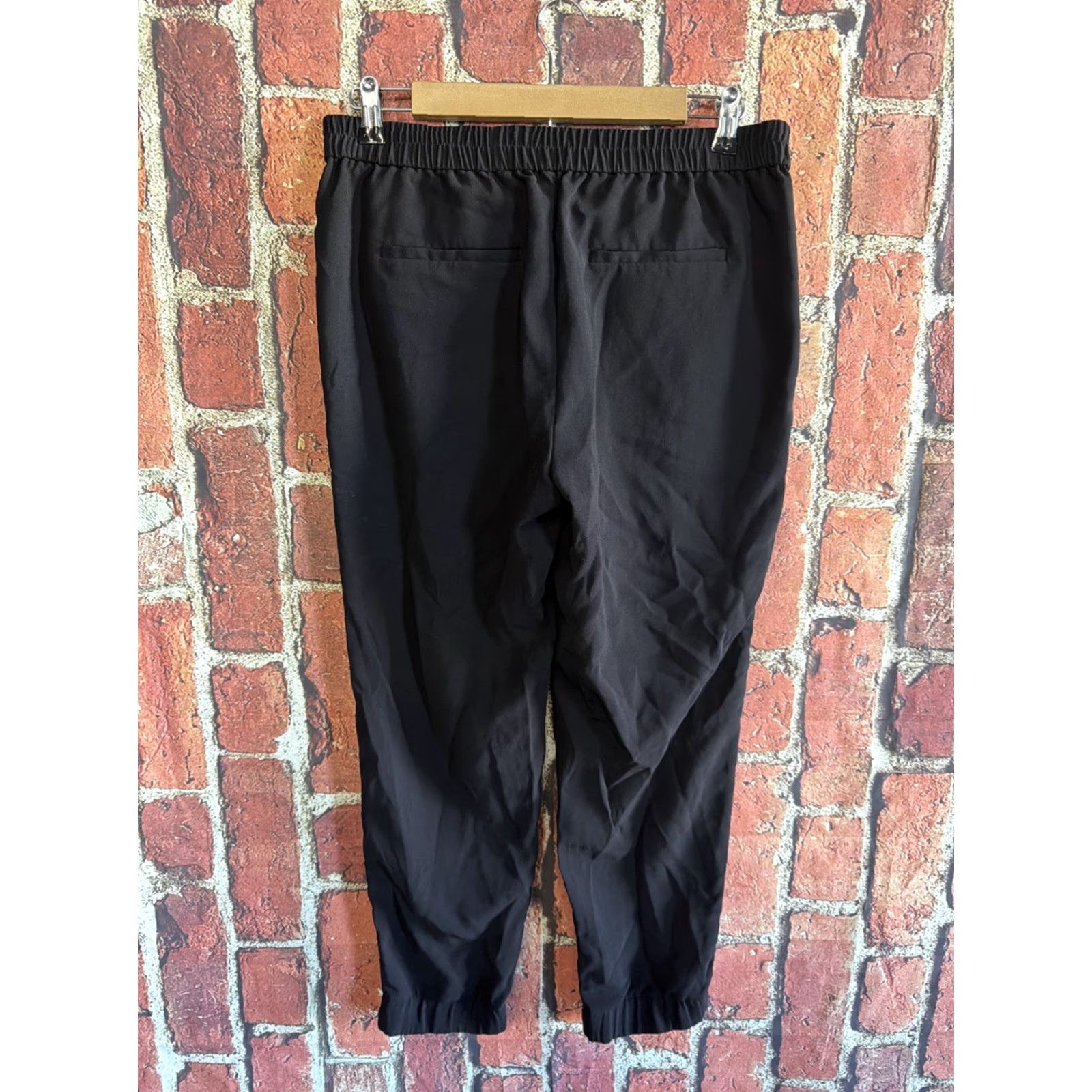 J.Crew VINTAGE J.Crew Womens Black Zipper Pocket Jogger Syndey Pants Size 6 Elastic Waist Size 28" / US 6 / IT 42 - 3 Thumbnail