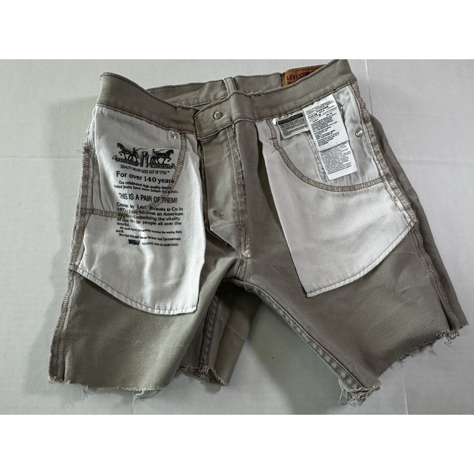 Levi's Levis 513 Denim Cutoffs Shorts Tan Sz29 Streetwear Outdoor Size US 29 - 11 Thumbnail