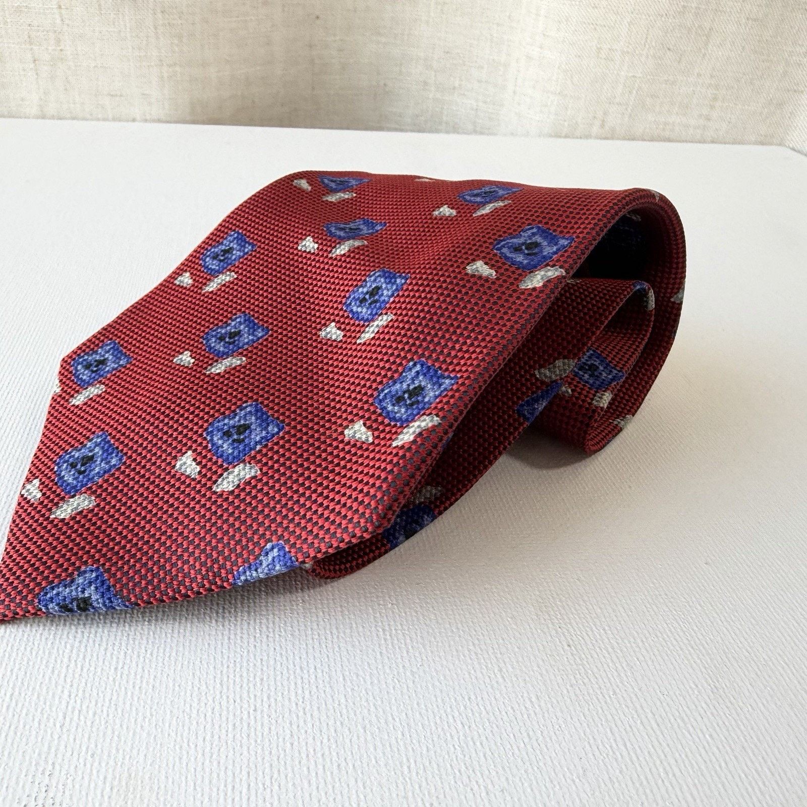 Vintage Biella Silk Tie Made in Italy for Britches of Georgetown VTG Size ONE SIZE - 15 Thumbnail