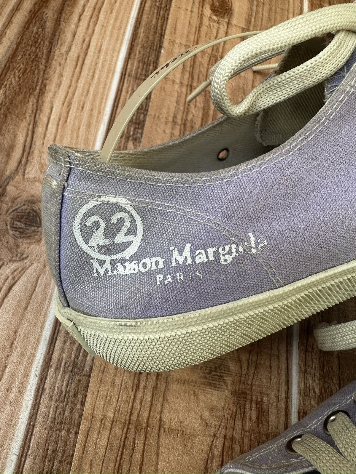 Maison Margiela Maison Martin Margiela TABI Purple Canvas Low Top Sneakers Size US 7.5 / IT 37.5 - 7 Thumbnail