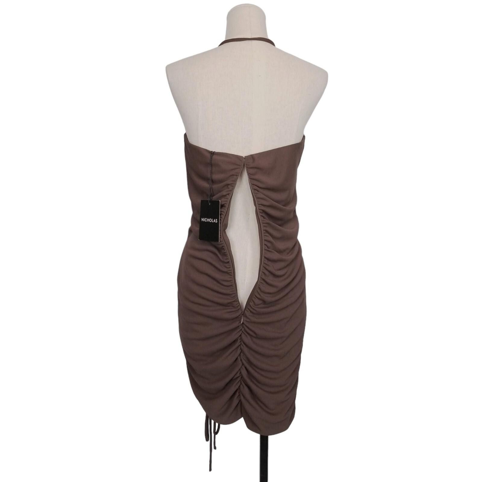 NICHOLAS NWT Nicholas Perta Dress Mocha Brown Sz 8 Size M / US 6-8 / IT 42-44 - 6 Thumbnail