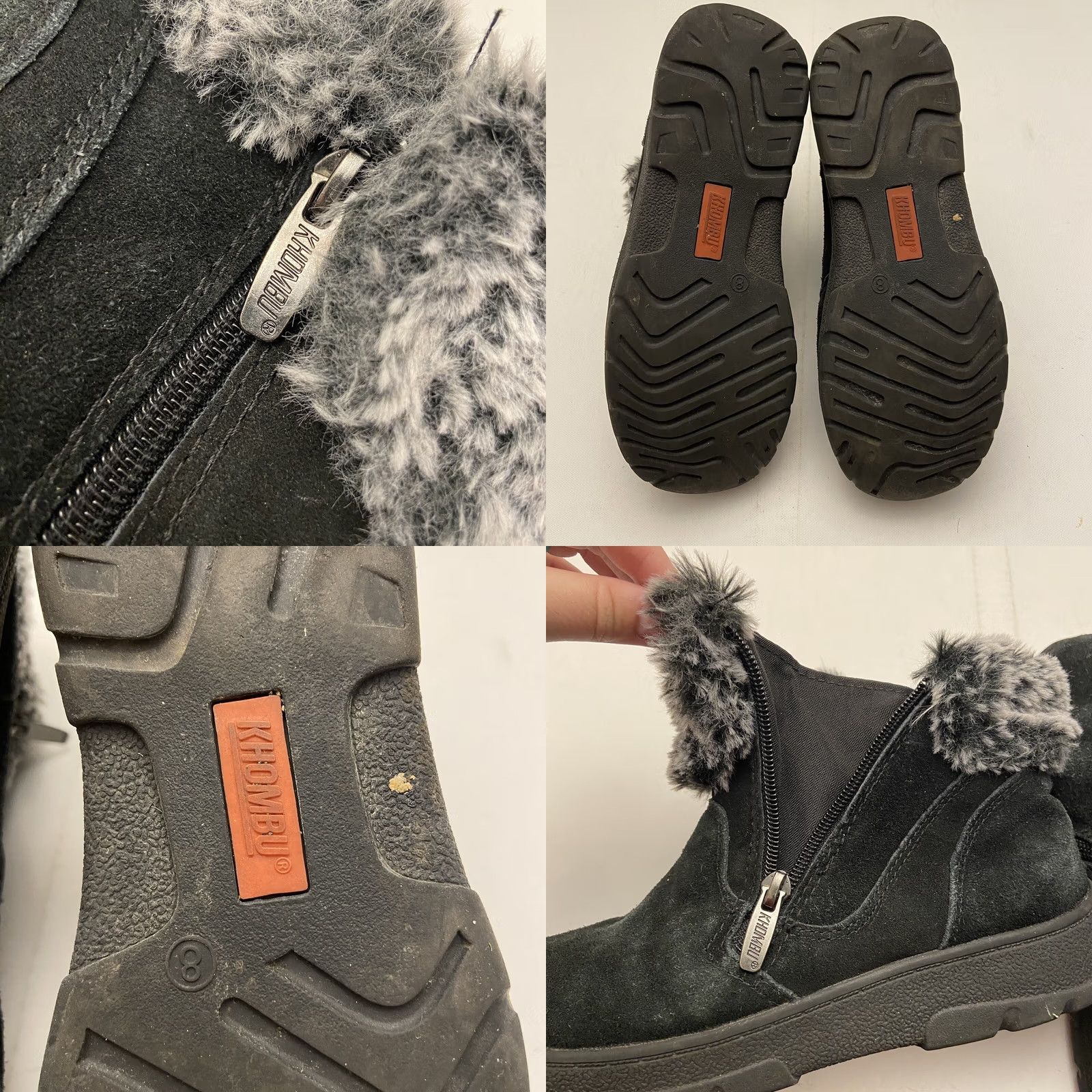 Vintage Khombu Jessica 1323908 Snow Boots Women’s Size 8 Black Suede Faux Fur Winter Breast Gray Faux Fur Lining Suede Upper Size US 8 / IT 38 - 10 Thumbnail