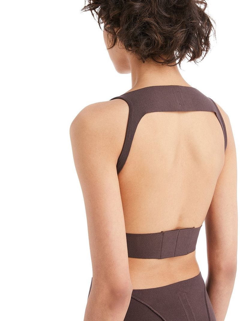 Rick Owens o1y0126 Crop Top in Chocolate Brown Size S / US 4 / IT 40 - 4 Thumbnail