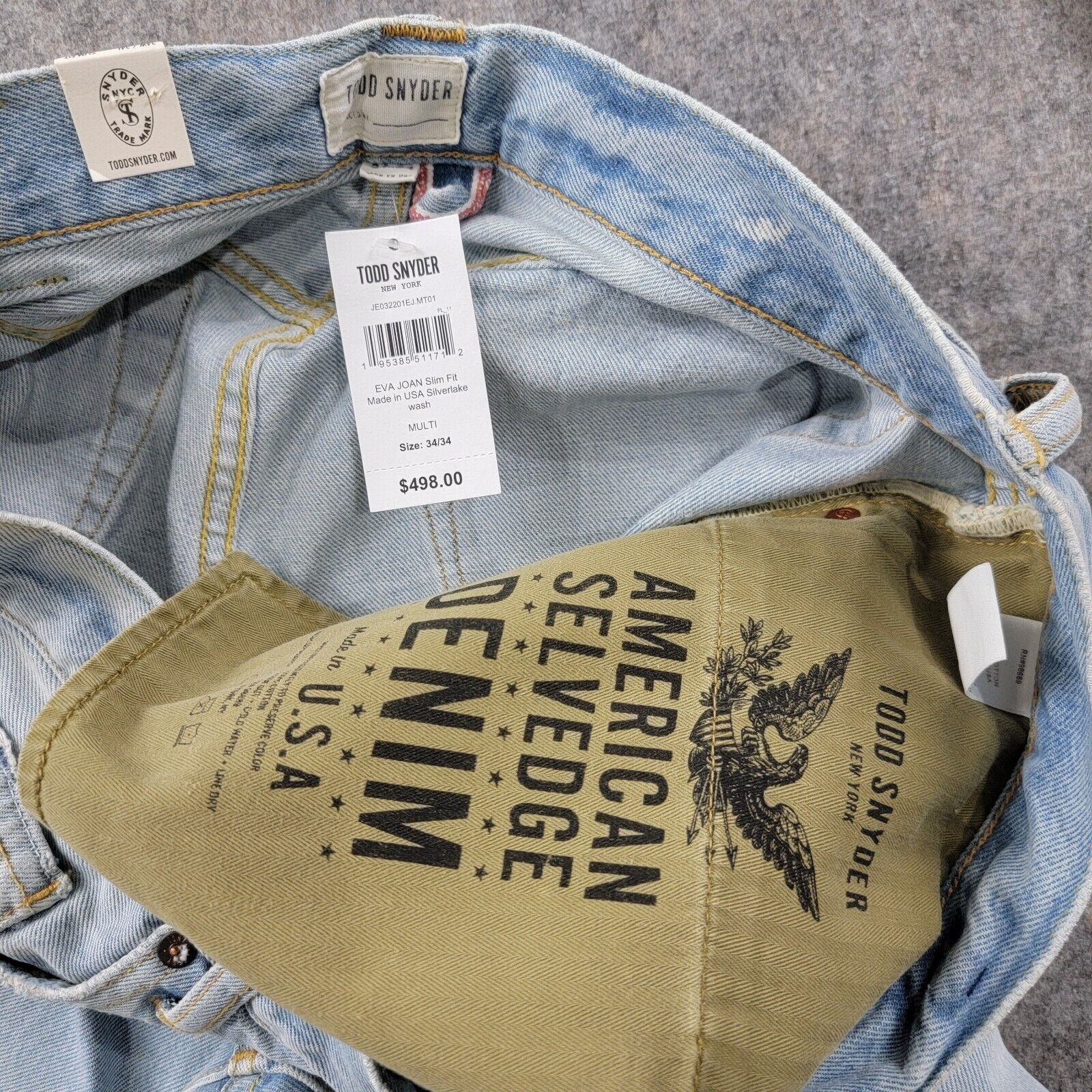 Todd Snyder Todd Snyder Slim Fit Upcycle Patched Selvedge Jeans Size US 34 / EU 50 - 6 Thumbnail