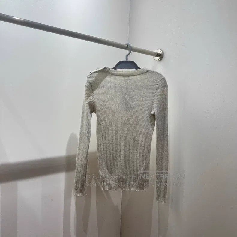 Brunello Cucinelli Brunello Cucinelli Shoulder buttoned beaded cashmere long- Size S / US 4 / IT 40 - 2 Thumbnail