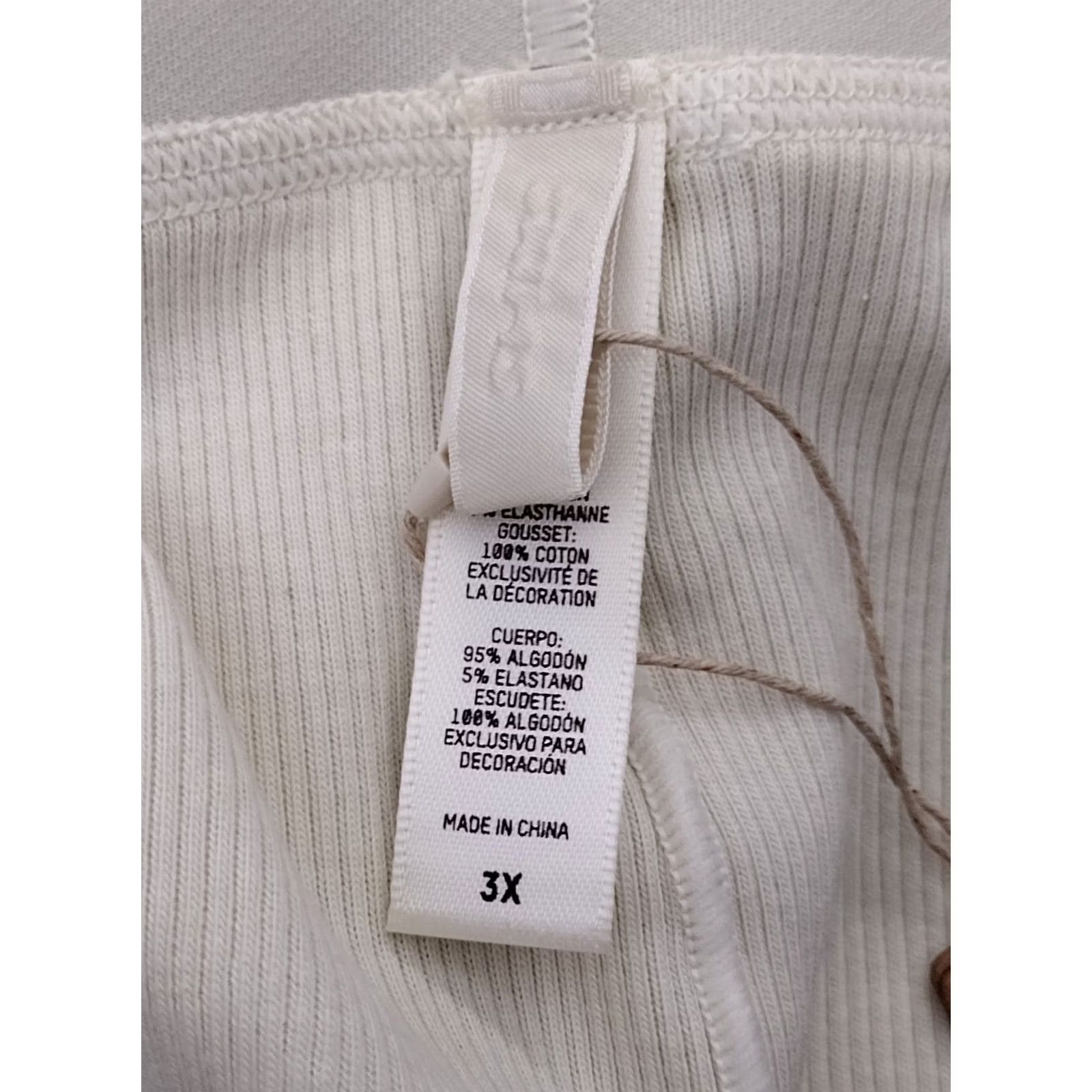 SKIMS SKIMS Women's High Rise Stretch Boxer Shorts Bone 3X Size 40" / US 18 - 5 Thumbnail