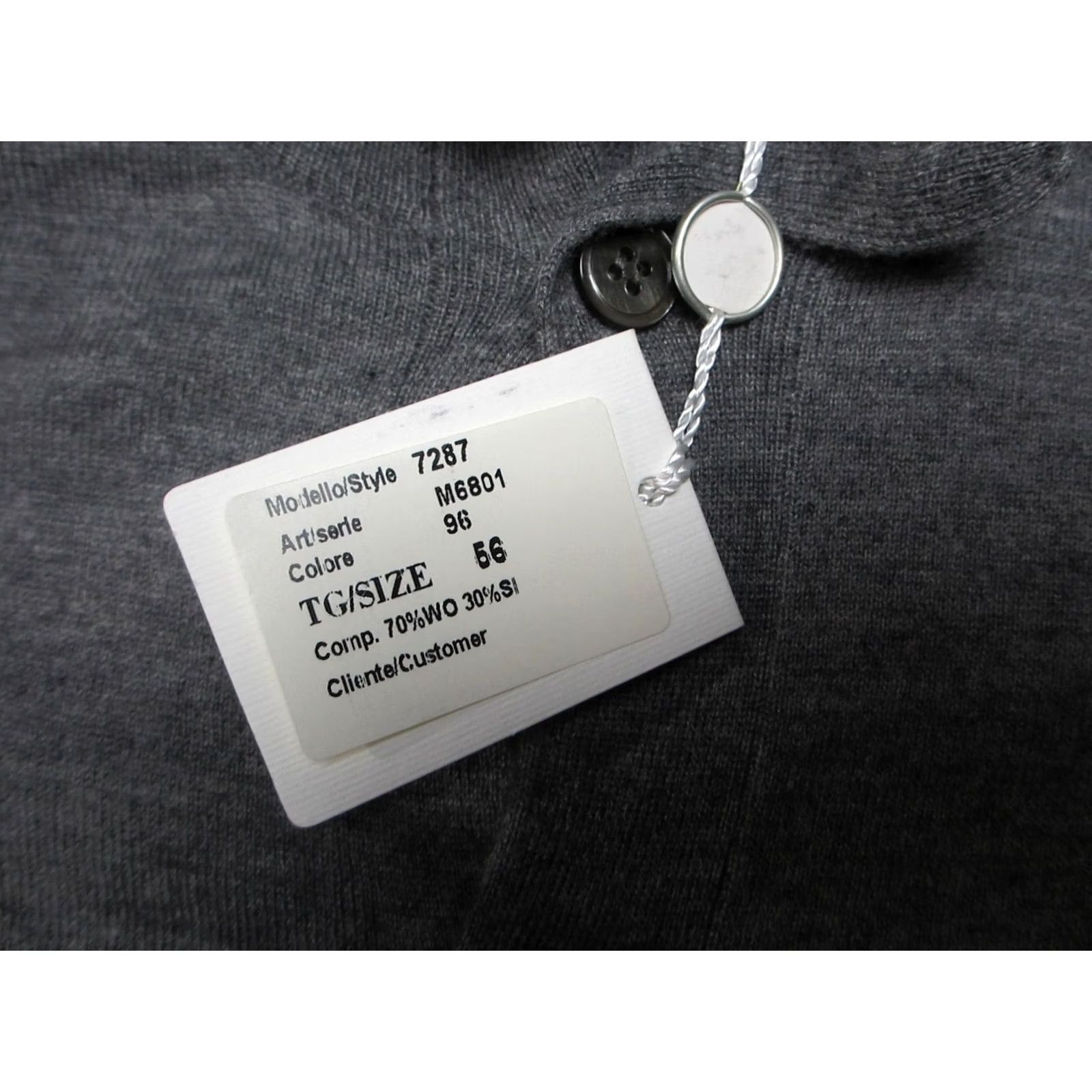 Angelo Nardelli Angelo Nardelli Cardigan Sweater Mens 56 Gray Wool Silk Blend Button Front Mock Neck Knit Casual Cardigan Size US XL / EU 56 / 4 - 5 Thumbnail