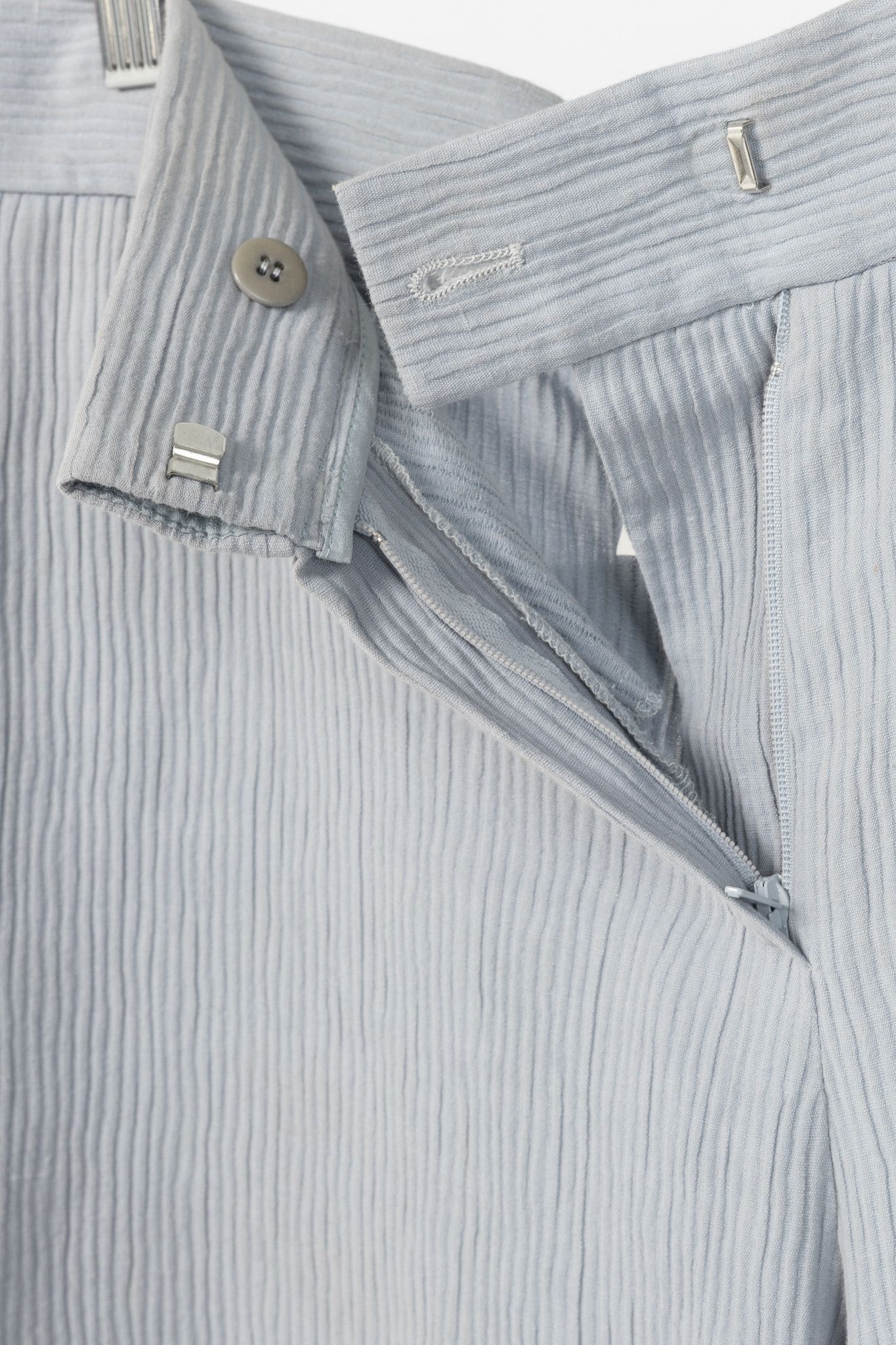 Armani Collezioni Armani Collezioni Cotton/Linen-Blend Wide-Leg Trousers Size 28" / US 6 / IT 42 - 7 Thumbnail