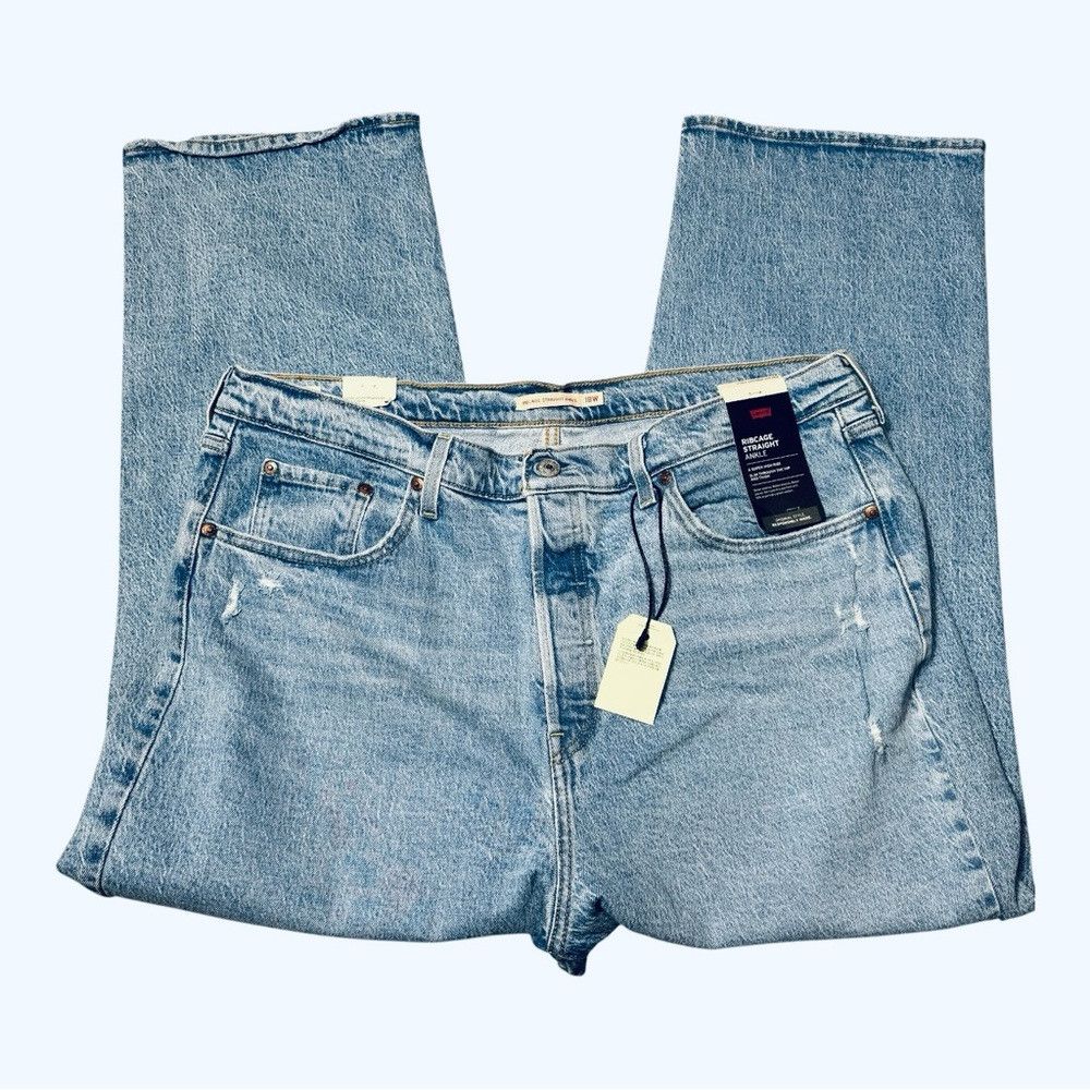 Levi's NWT New $108 Levi's Ribcage Straight Ankle Jeans Size 18W Size 40" / US 18 - 3 Thumbnail