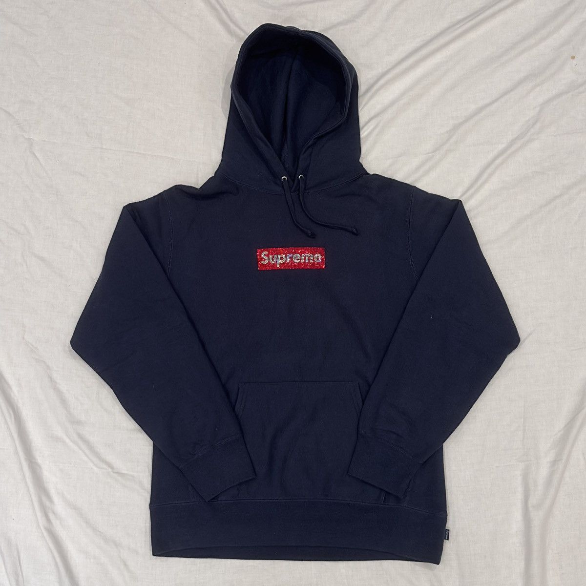 Supreme Swarovski Box Logo Hoodie | Grailed