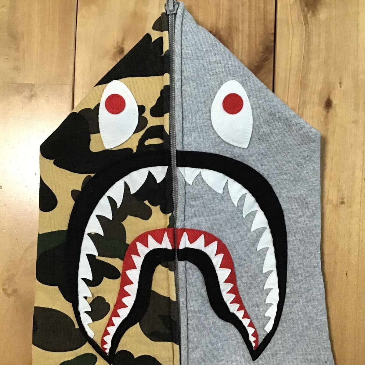 Bape BAPE Shark full zip hoodie 1st camo yellow a bathing ape Size US M / EU 48-50 / 2 - 4 Thumbnail