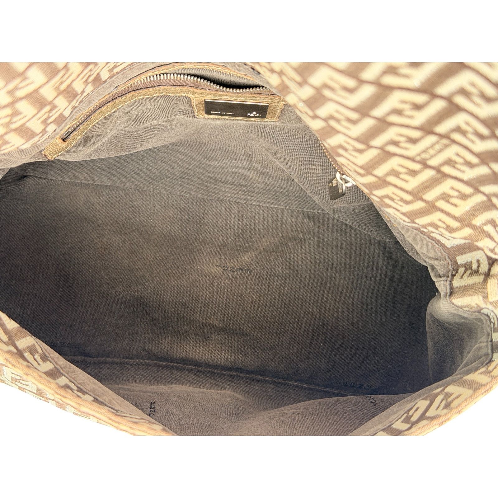 Fendi Fendi Zucchino Fabric and Leather Mama Baguette Bag Size ONE SIZE - 9 Thumbnail