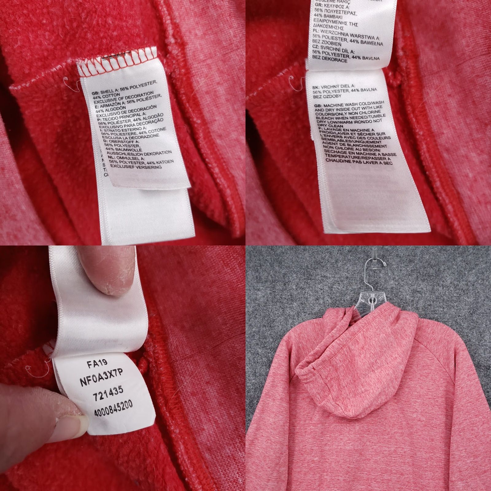 The North Face The North Face Hoodie Womens L Large Pink Fleece Sweatshirt Never Stop Exploring Size L / US 10 / IT 46 - 8 Thumbnail