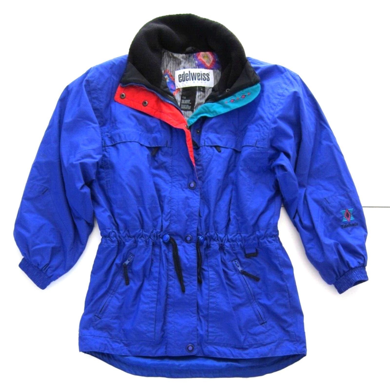 Vintage VINTAGE Edelweiss Wear Jacket Women S-M Nylon Purple Green Red Ski Zip 1990s Parka Waist Bust Measurements Mens Womens Girls Boys Size S / US 4 / IT 40 - 2 Thumbnail