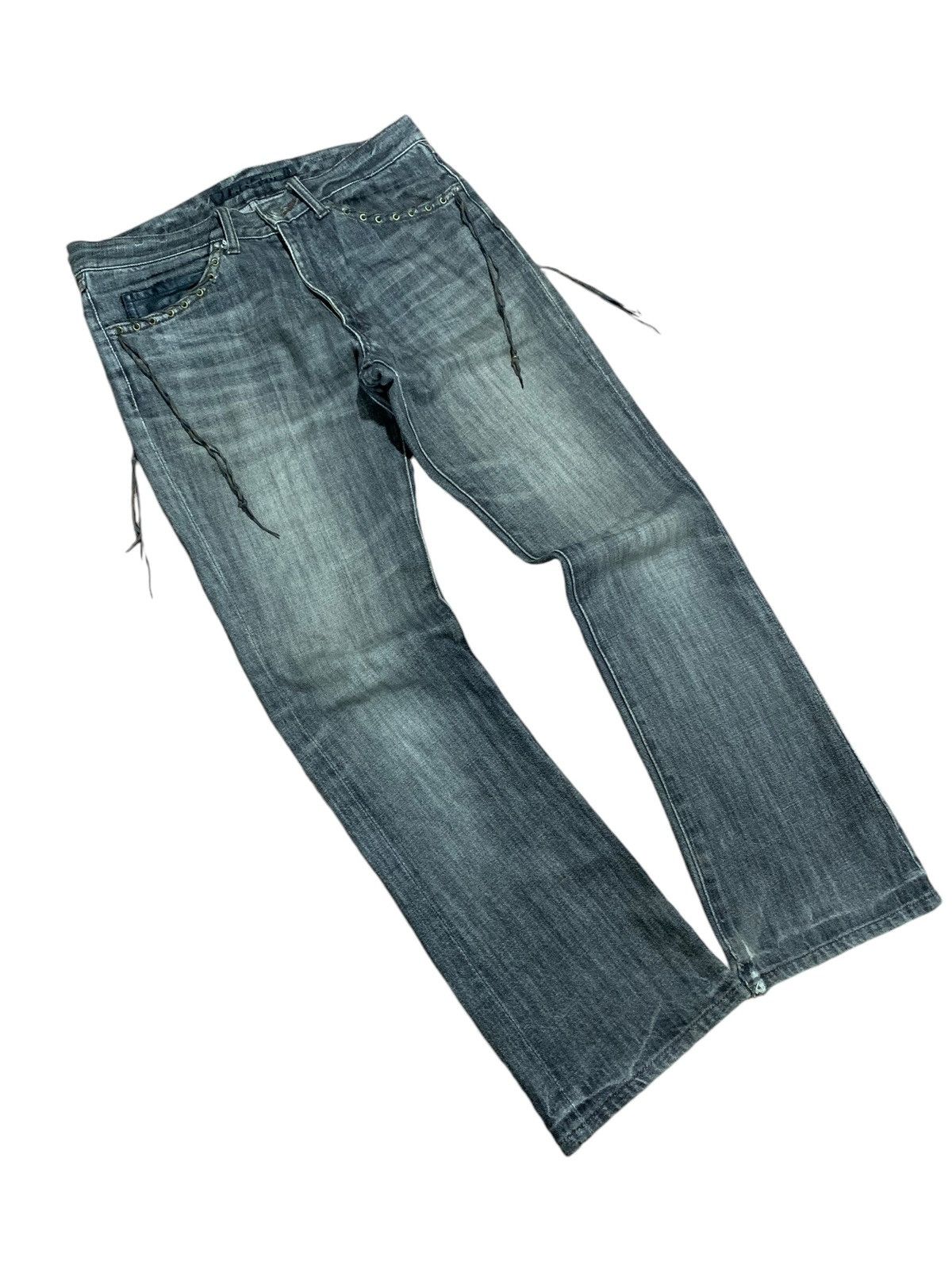 If Six Was Nine Schlussel leather laces pocket bootcut jeans Size US 29 - 3 Thumbnail