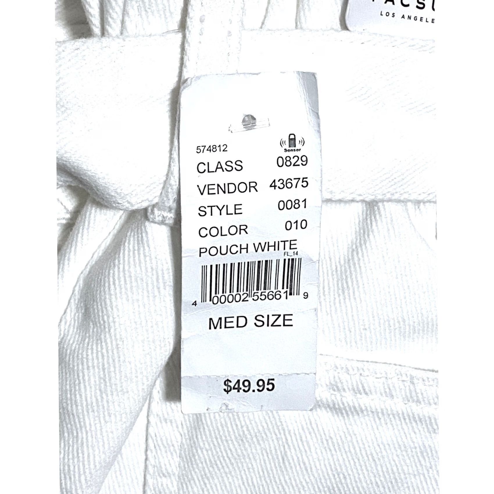 Pacsun VINTAGE PacSun Jeans Mom Short White Paperbag Denim Belt Coin Pouch Womens M NWT Size 32" / US 10 / IT 46 - 5 Thumbnail