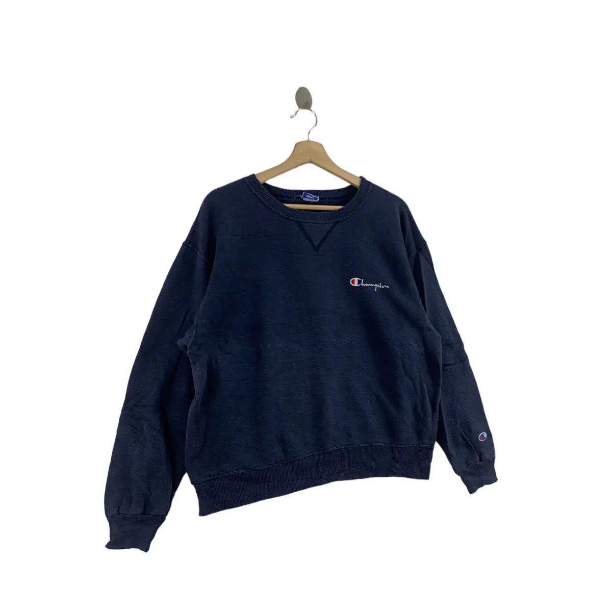 Champion Vintage 90’ CHAMPION Made In USA Script Logo Blue Size M / US 6-8 / IT 42-44 - 3 Thumbnail