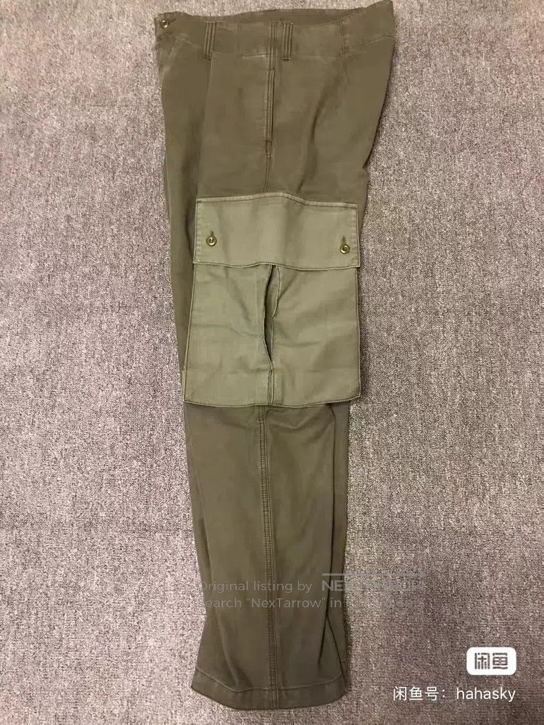 Loewe Loewe Casual pants, all-cotton material army green, asymme Size US 32 / EU 48 - 6 Thumbnail