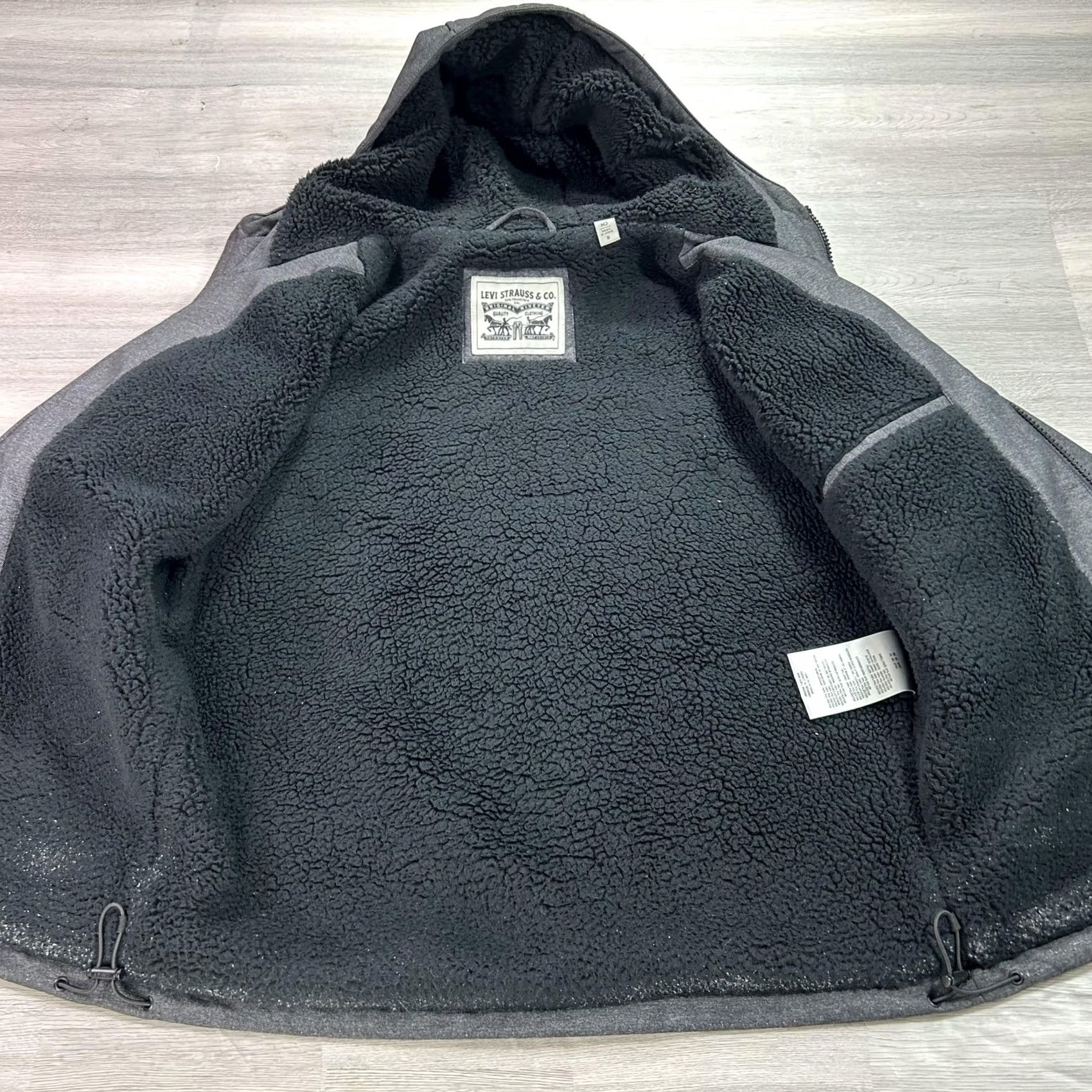 Levi's Levi'S Jacket Mens S Gray Hooded Softshell Full Zip Sherpa Lined Insulated Size US S / EU 44-46 / 1 - 3 Thumbnail