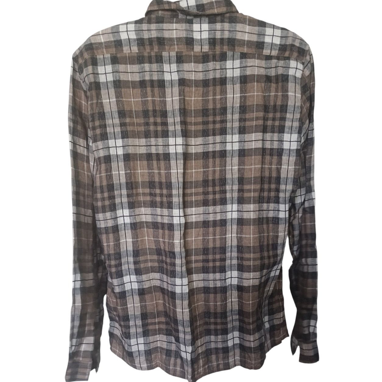 Other FRADI Linen Button Flown Shirt Brown Mens XL Italy Size US XL / EU 56 / 4 - 3 Thumbnail