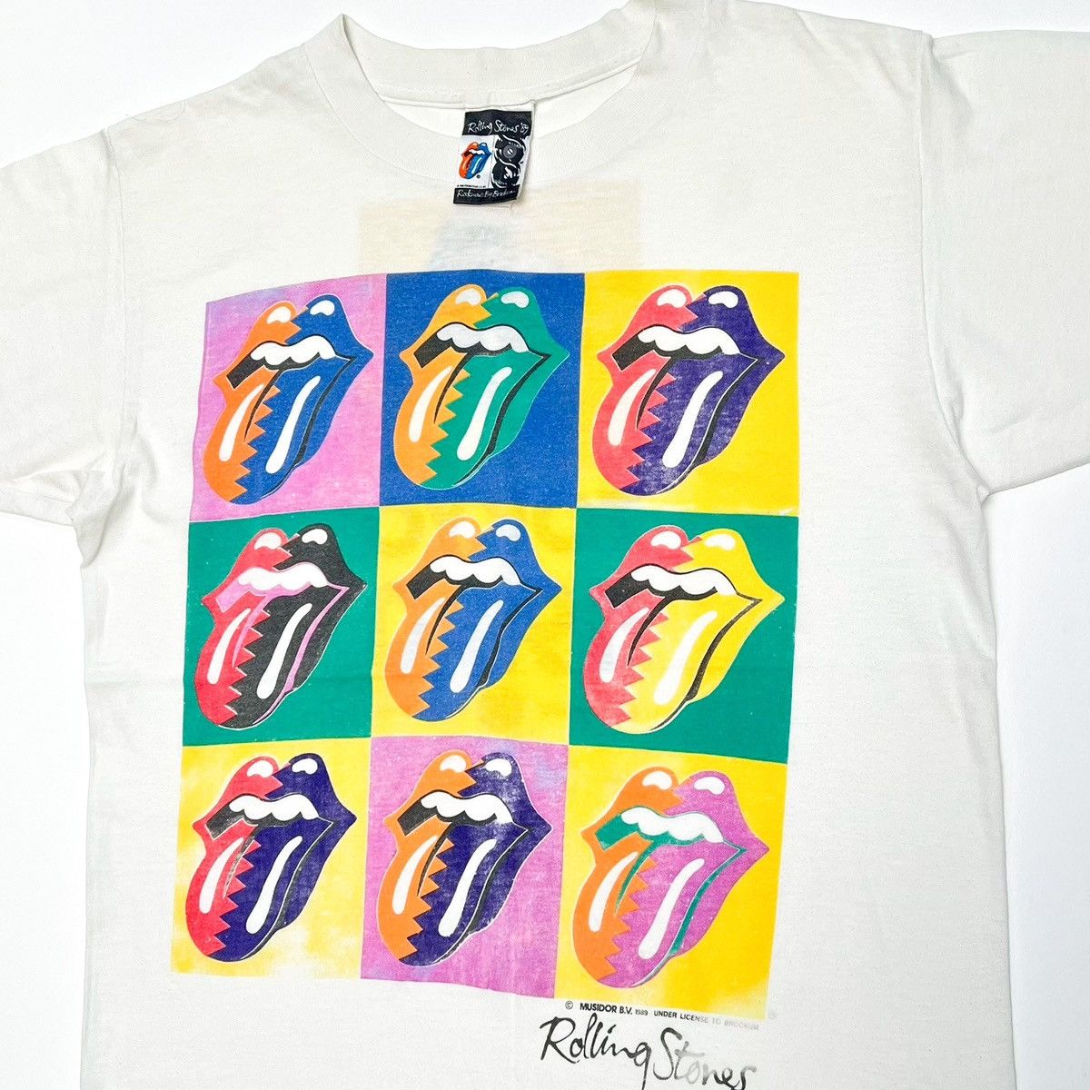 Vintage Rolling Stones 9 Tongue Vintage 80s 90s Band Brockum T-Shirt Size US L / EU 52-54 / 3 - 5 Thumbnail