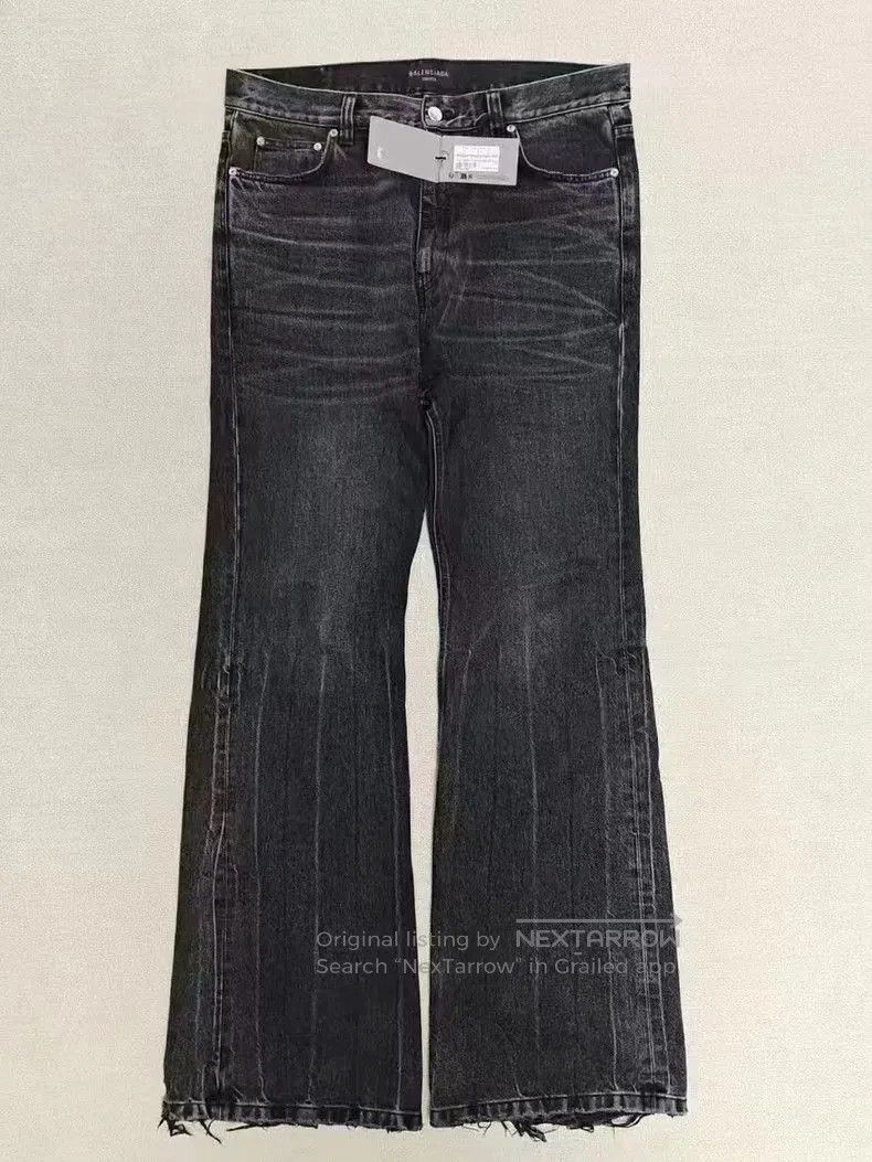 Balenciaga Balenciaga 22FW Flared Distressed Jeans. Size US 32 / EU 48 - 1 Thumbnail