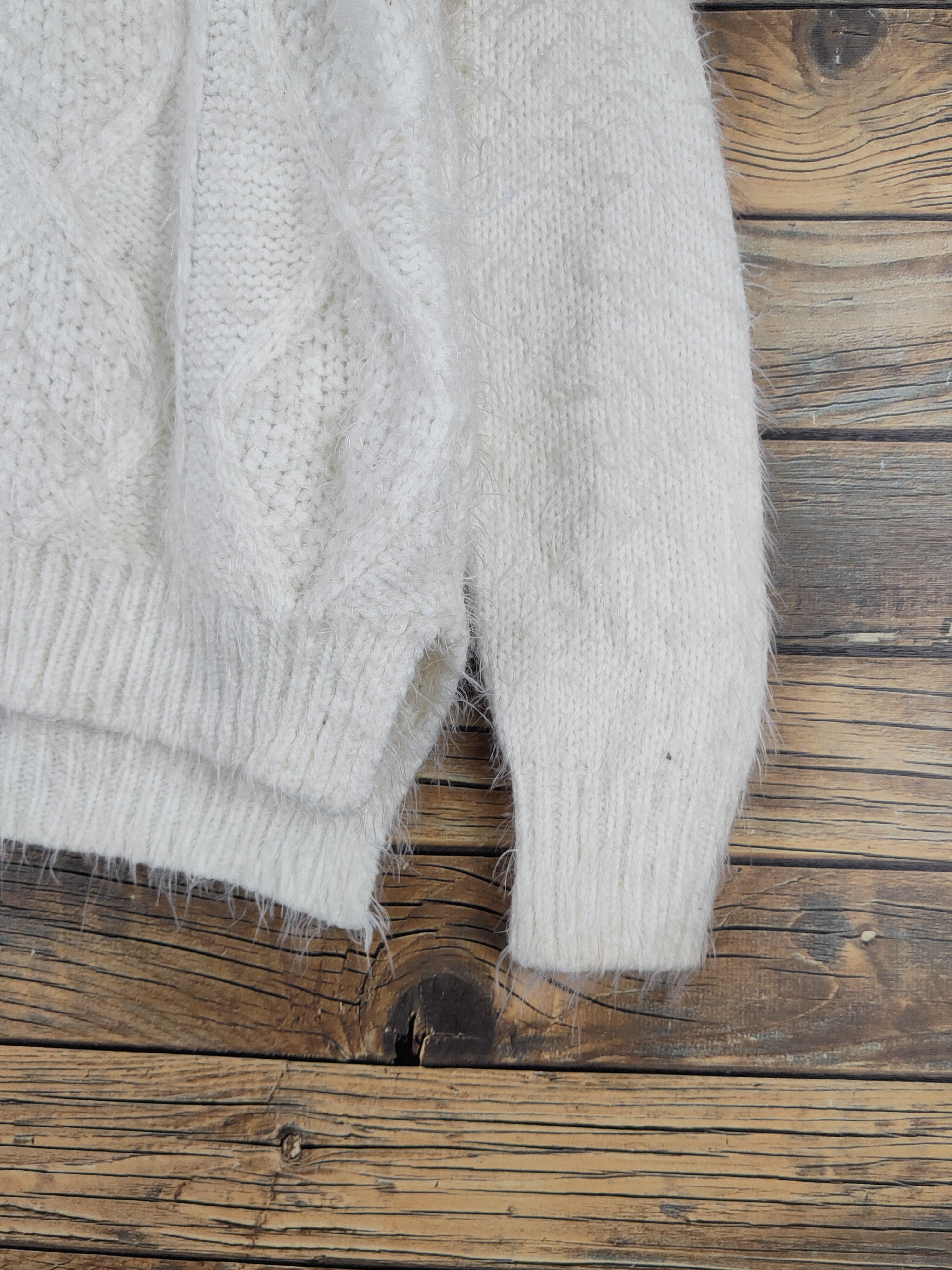 Japanese Brand Japanese Brand Ivory Shag Shaggy Fur Mohair Knitwear #W2141 Size M / US 6-8 / IT 42-44 - 6 Thumbnail