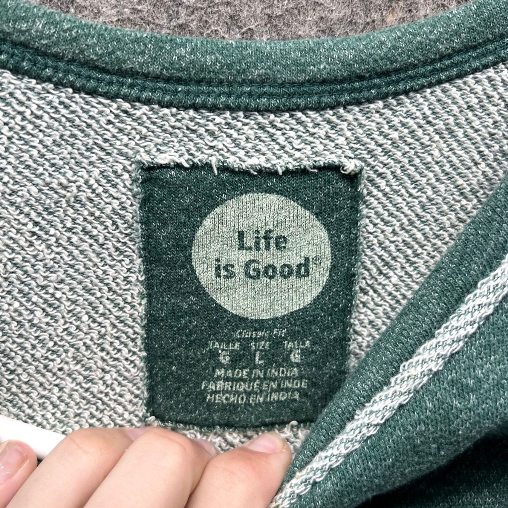Life is Good VINTAGE Life is Good Sweatshirt Womens L Green Crewneck Pullover Logo Patch Top Size L / US 10 / IT 46 - 7 Thumbnail