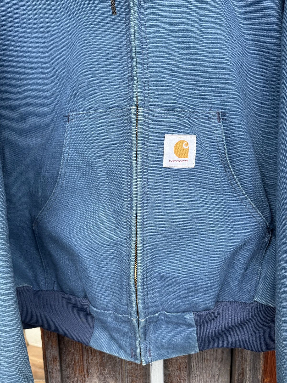 Carhartt Faded Distressed Blue Vintage Carhartt Jacket J03 NVY BLU Size US XL / EU 56 / 4 - 2 Thumbnail