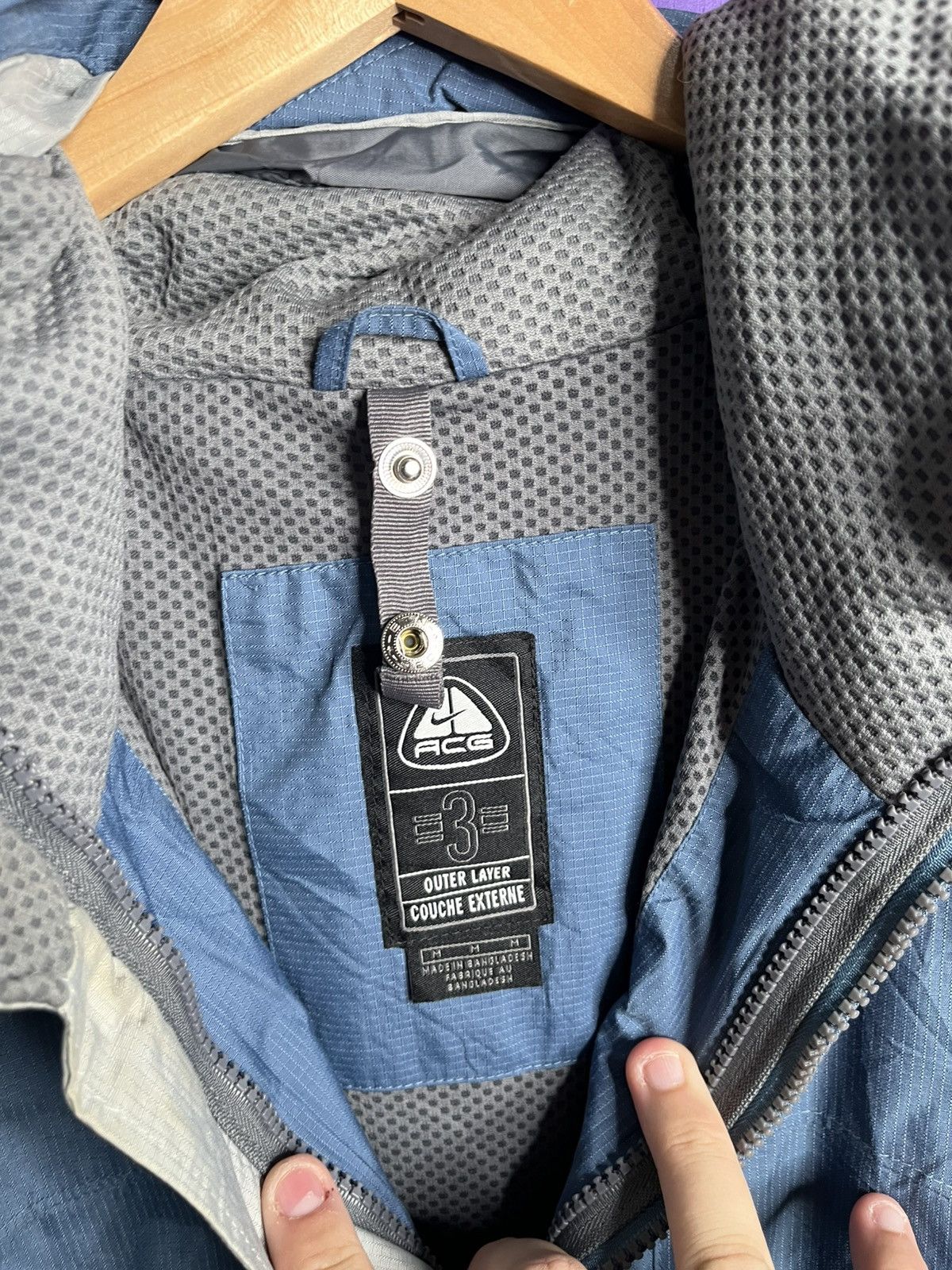 Nike ACG × Vintage Vintage 00s Nike ACG two tone anorak jacket Size US XL / EU 56 / 4 - 4 Thumbnail