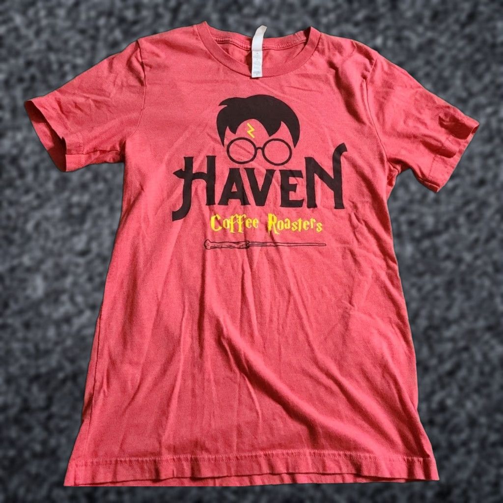Vintage Womens Canvas T-Shirt Shirt Winter S Red Crew Neck Short Sleeve SHaven Coffee Roasters Wizard Award Winning Beans Womens Size S / US 4 / IT 40 - 1 Thumbnail