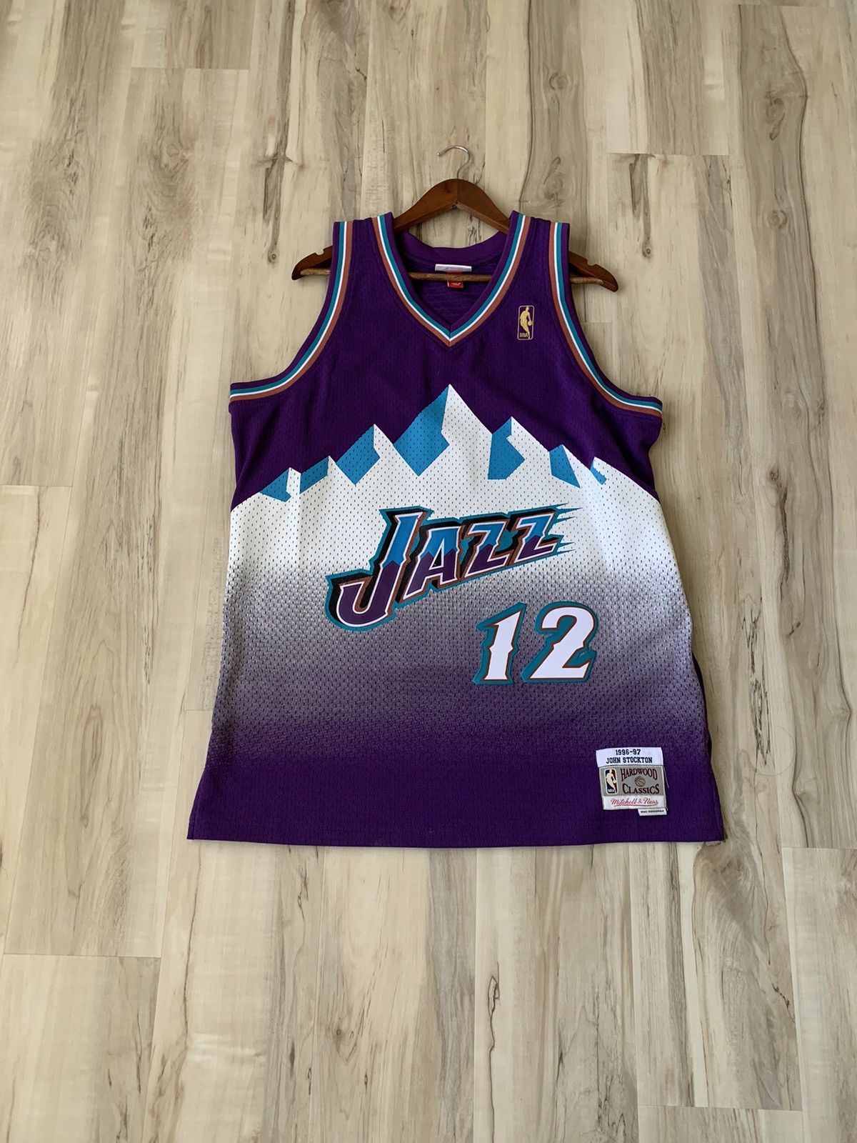 Utah Jazz John Stockton Champion Jersey Size Youth Large