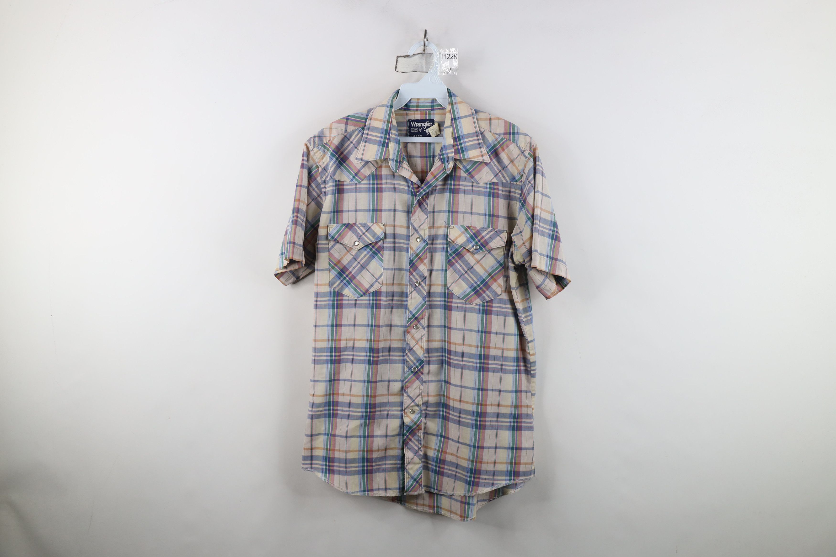 Wrangler Vintage 80s 90s Wrangler Snap Button Shirt Short Sleeve USA Size US M / EU 48-50 / 2 - 1 Thumbnail
