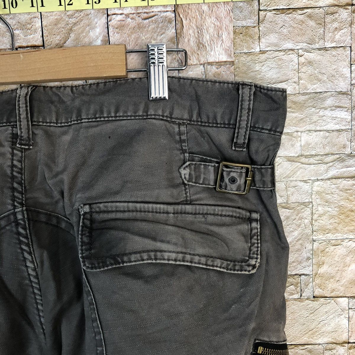 Japanese Brand Flash Report Brown Cargo Multipocket Pants #A351 Size US 34 / EU 50 - 20 Thumbnail