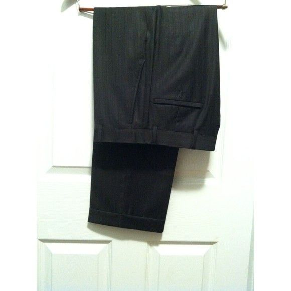 PAULO SOLARI MEN'S NEW DARK BROWN 100%WOOL 2PC SUIT SIZE:38S