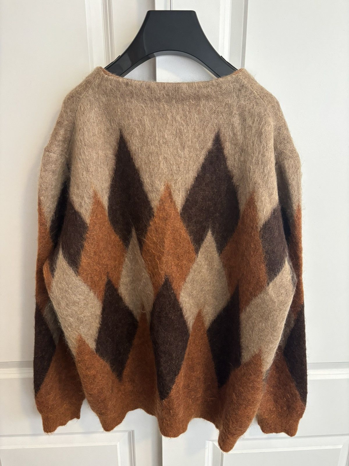 Celine Celine FW19 Argyle Mohair Cardigan Size US XL / EU 56 / 4 - 5 Thumbnail