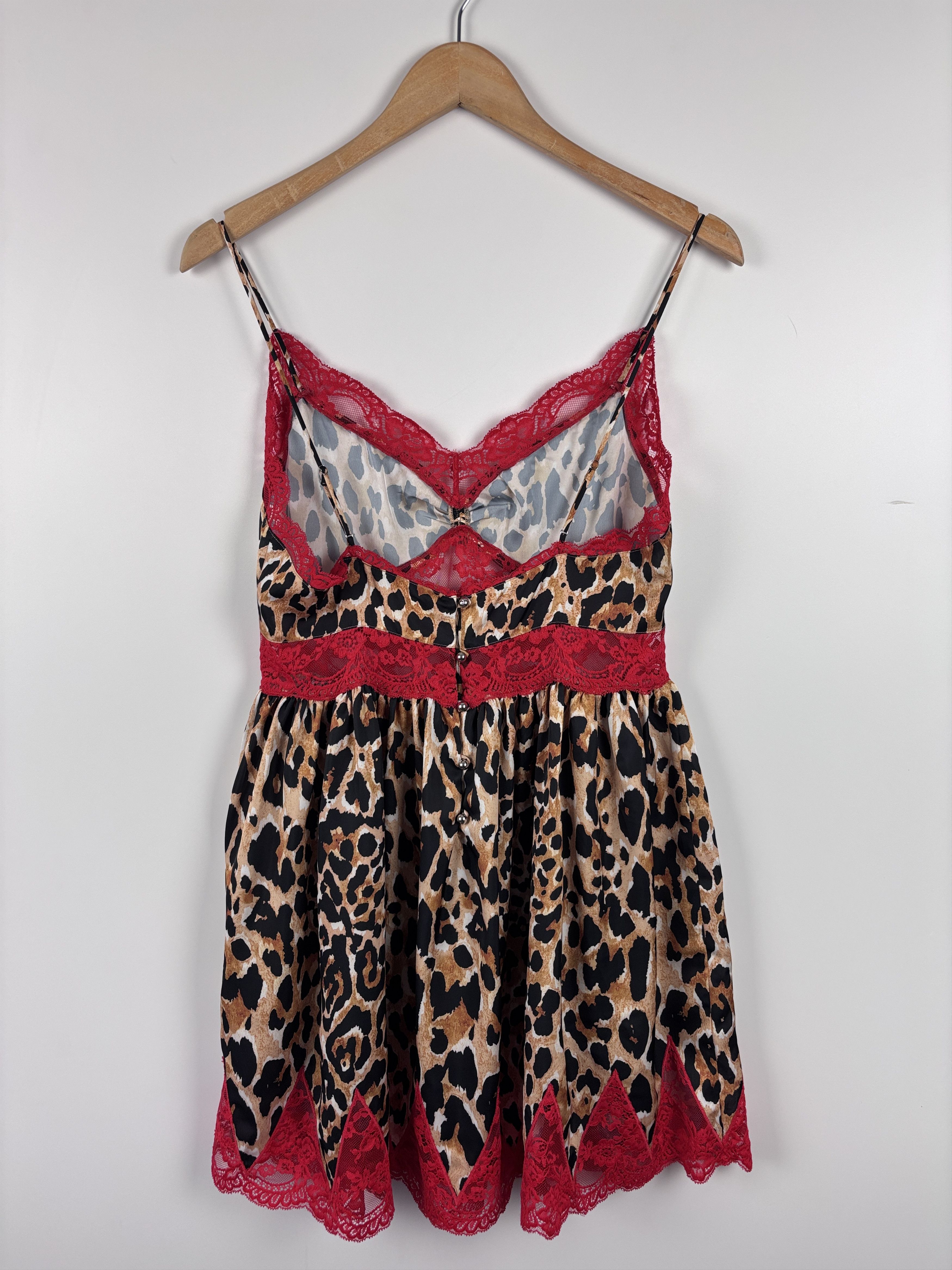 Paco Rabanne x H&M Leopard Mini Lace Dress Multicolor Size S