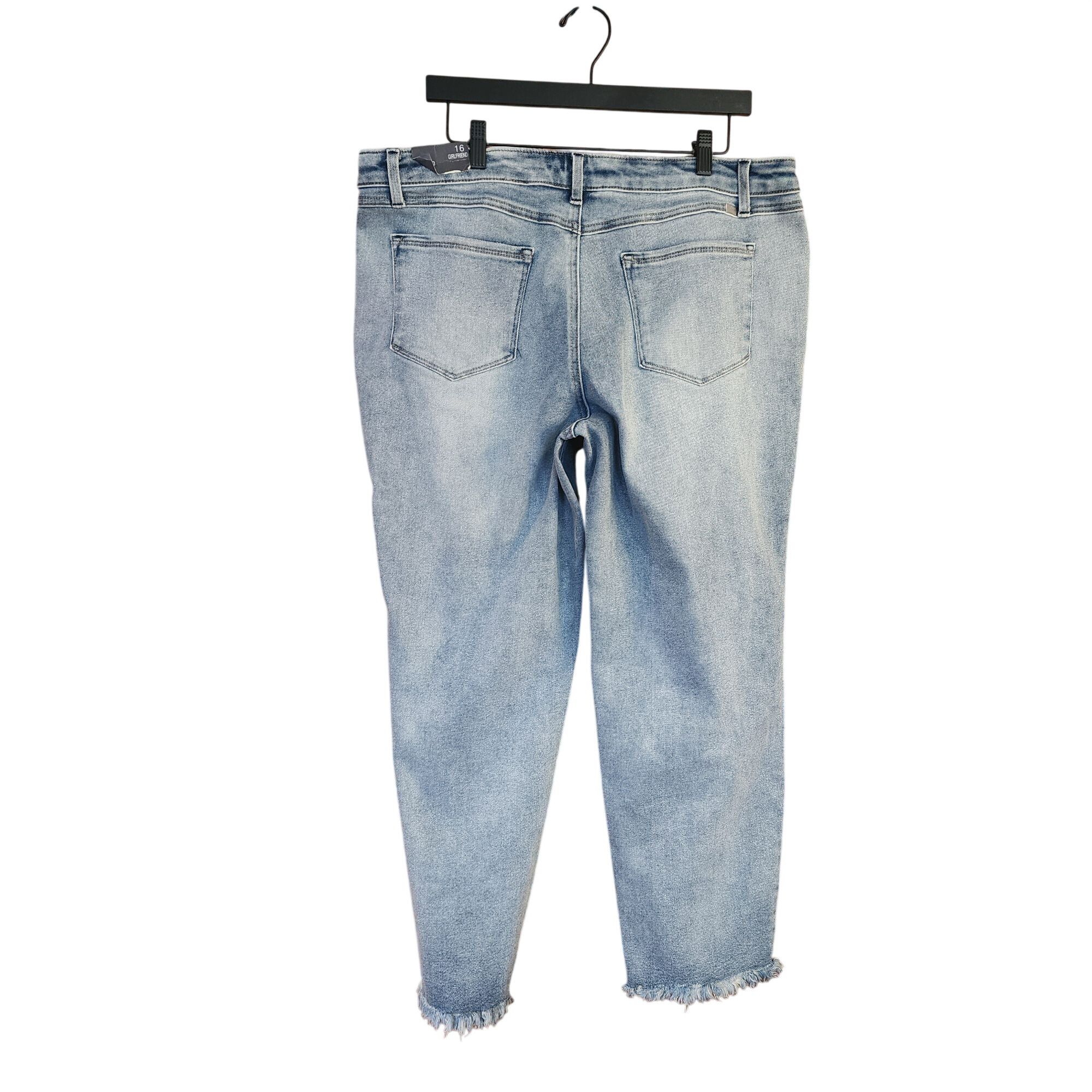 Other 1822 Denim GirlFriend raw Hem Light wash Jeans Womens Size 1 Size 38" / US 16 / IT 52 - 2 Thumbnail