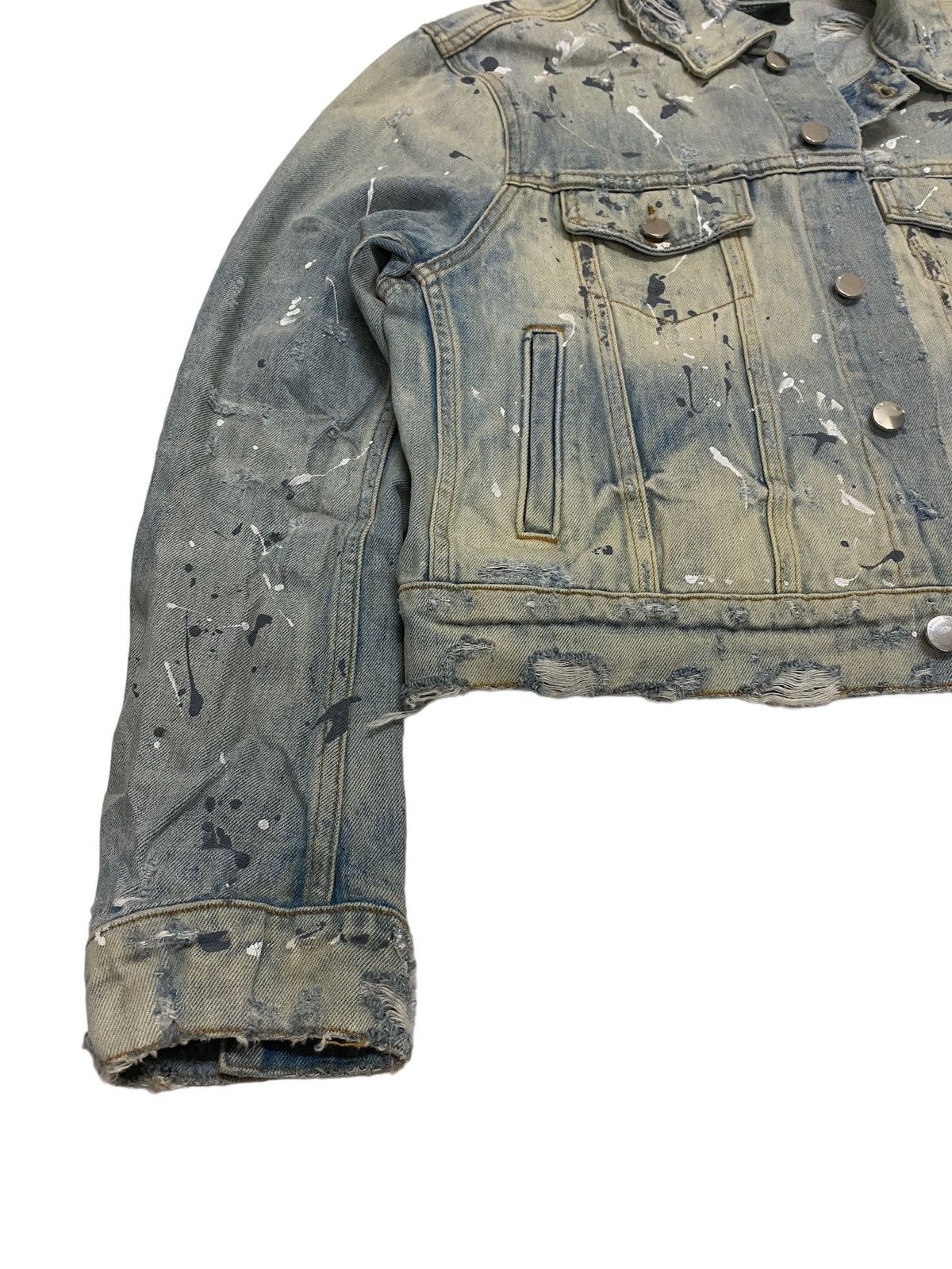 Amiri Amiri Destroy Trucker Denim Jacket Size US M / EU 48-50 / 2 - 5 Thumbnail